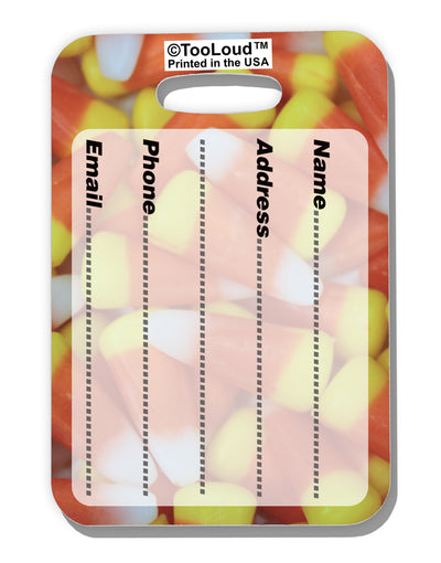 Candy Corn Luggage Tag Dual Sided All Over Print by TooLoud