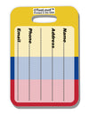 Colombia Flag AOP Luggage Tag Dual Sided All Over Print-Luggage Tag-TooLoud-White-One Size-Davson Sales