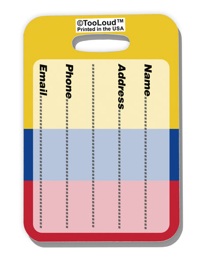 Colombia Flag AOP Luggage Tag Dual Sided All Over Print-Luggage Tag-TooLoud-White-One Size-Davson Sales