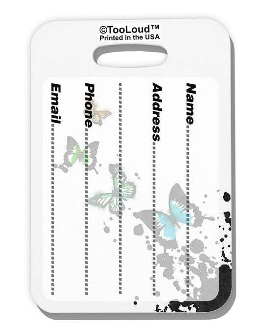 Splatter Butterflies AOP Luggage Tag Dual Sided All Over Print-Luggage Tag-TooLoud-White-One Size-Davson Sales