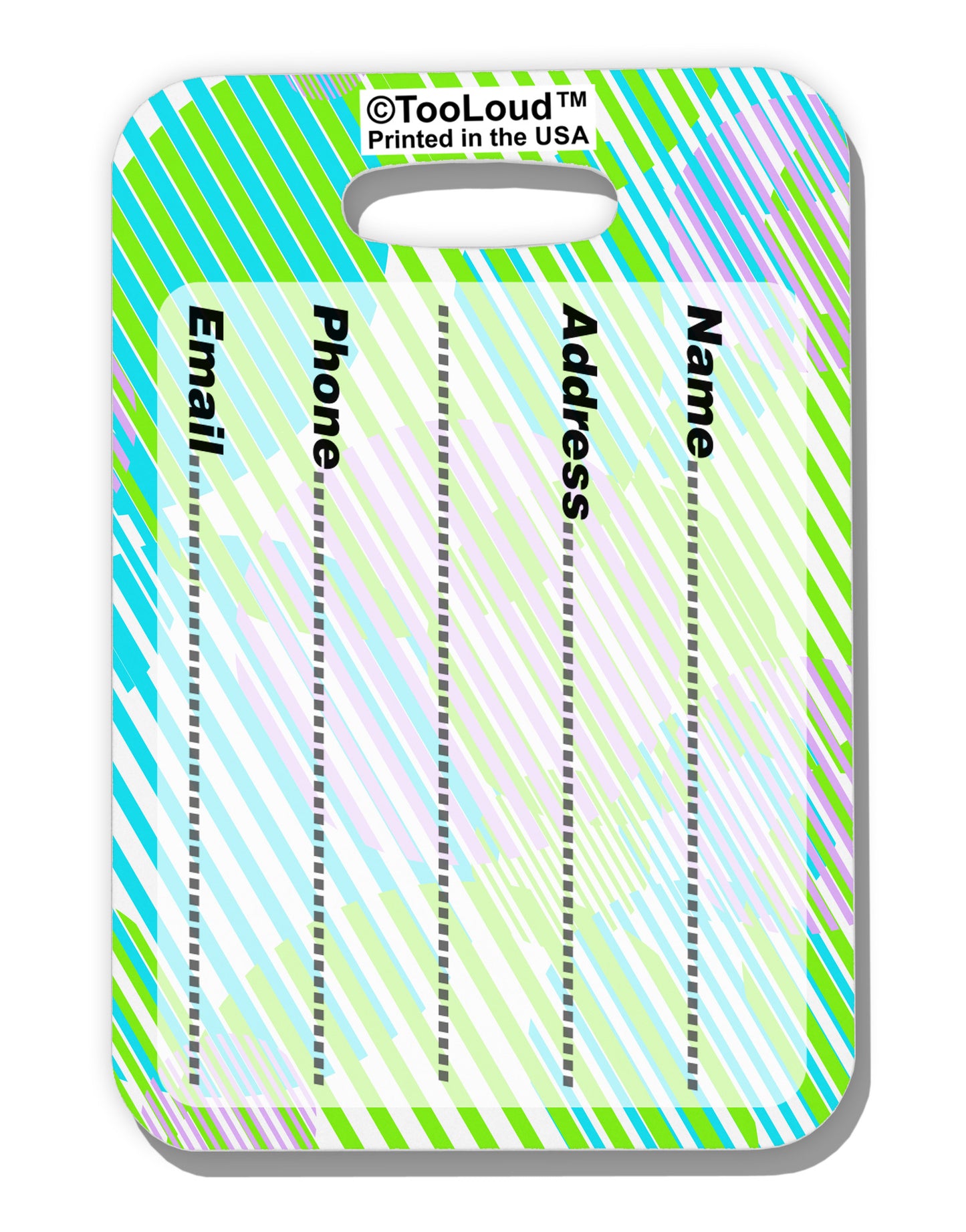 Geometric Circles Pattern AOP Luggage Tag Dual Sided All Over Print by TooLoud-Luggage Tag-TooLoud-White-One Size-Davson Sales