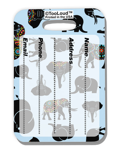 Mixed Elephants AOP Luggage Tag Dual Sided All Over Print-Luggage Tag-TooLoud-White-One Size-Davson Sales