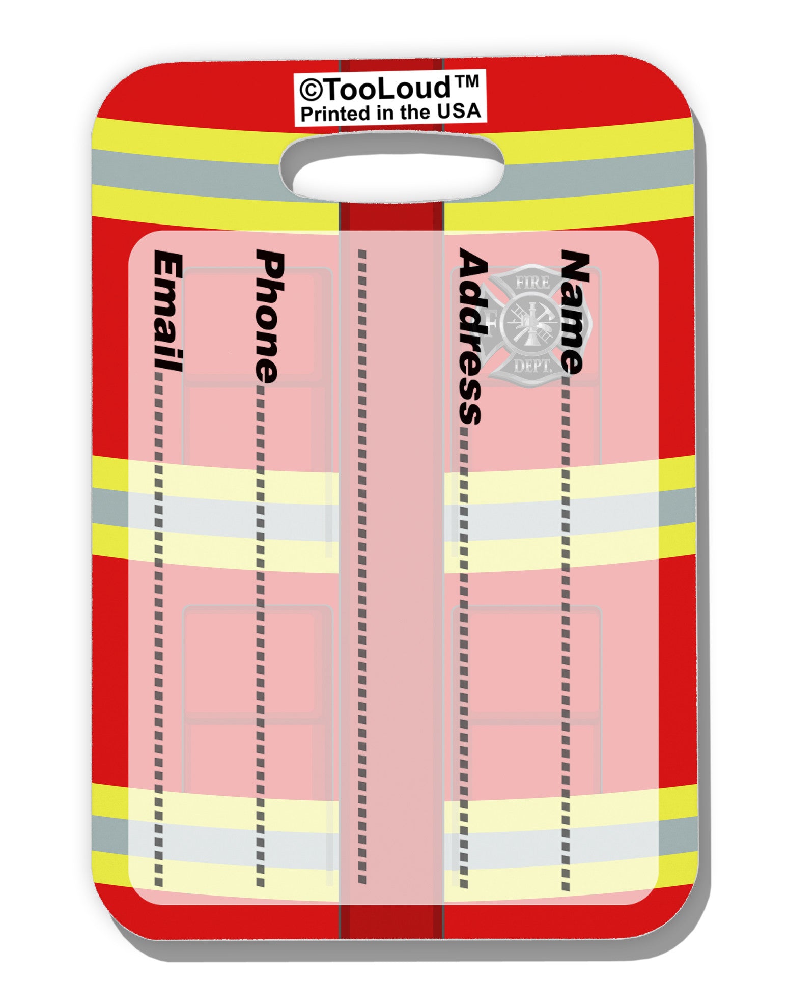 Firefighter Red AOP Luggage Tag Dual Sided All Over Print-Luggage Tag-TooLoud-White-One Size-Davson Sales