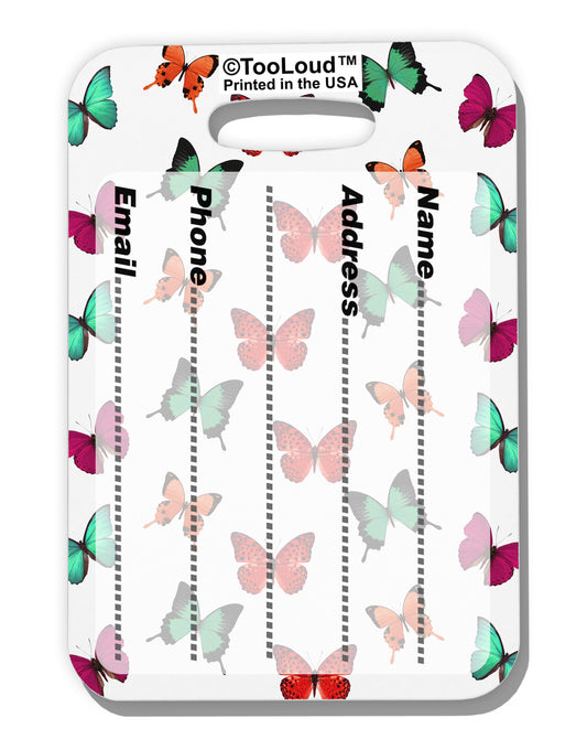Pretty Butterflies AOP Luggage Tag Dual Sided All Over Print-Luggage Tag-TooLoud-White-One Size-Davson Sales