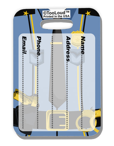 Police Blue-Gold AOP Luggage Tag Dual Sided All Over Print-Luggage Tag-TooLoud-White-One Size-Davson Sales