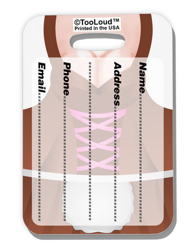 Sexy Dirndl Costume Brown Luggage Tag Dual Sided All Over Print-Luggage Tag-TooLoud-White-One Size-Davson Sales