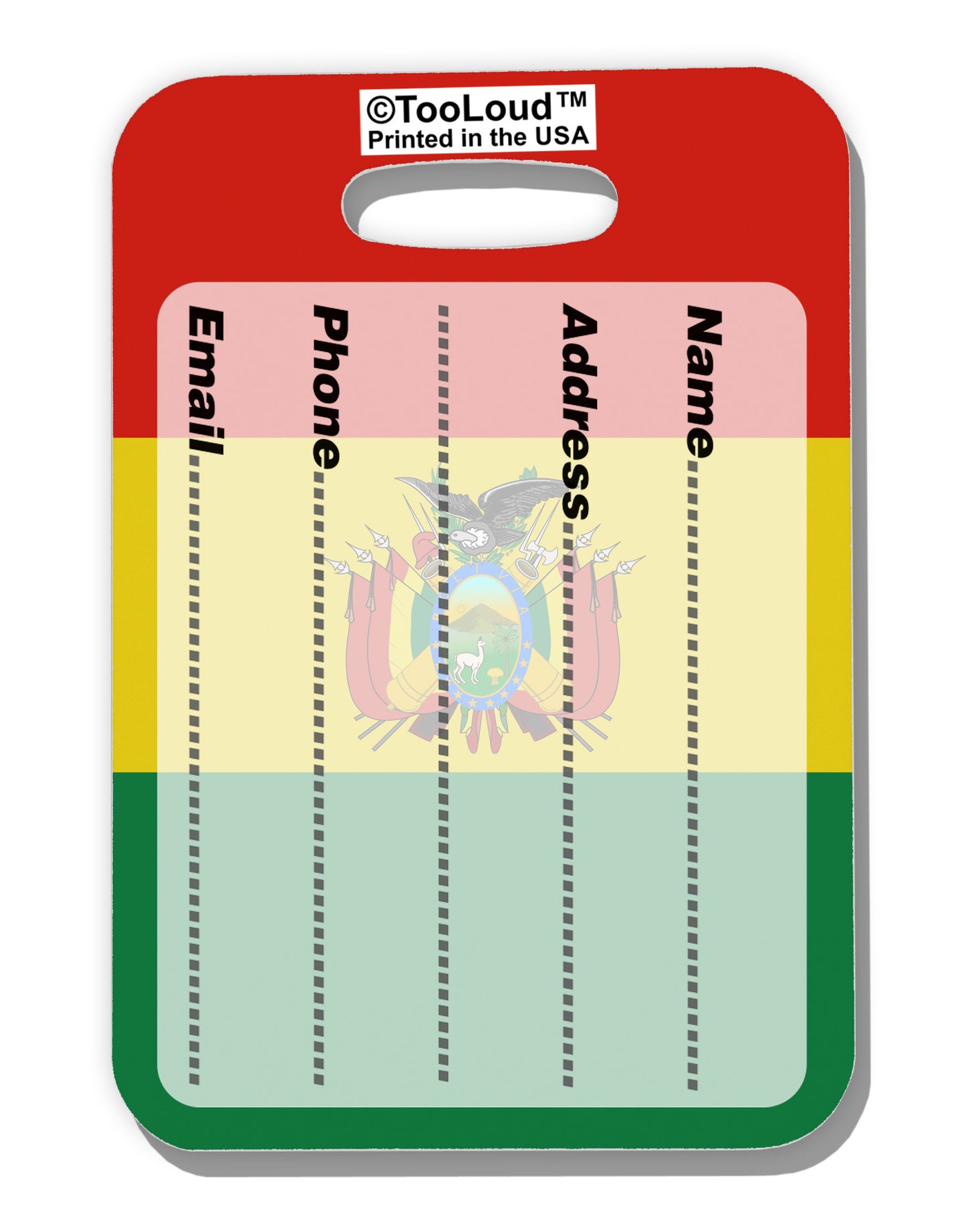 Bolivia Flag AOP Luggage Tag Dual Sided All Over Print-Luggage Tag-TooLoud-White-One Size-Davson Sales