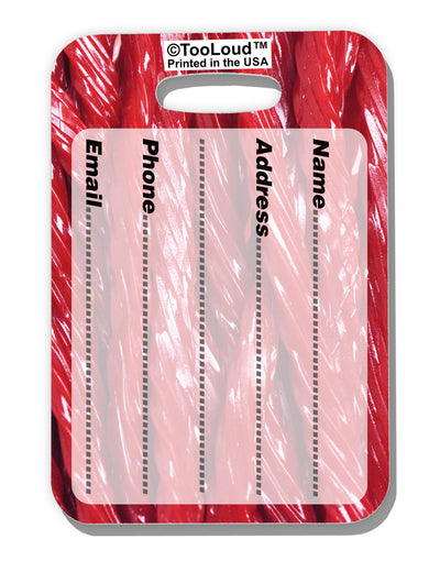 Red Rope Candy All Over Luggage Tag Dual Sided All Over Print-Luggage Tag-TooLoud-White-One Size-Davson Sales