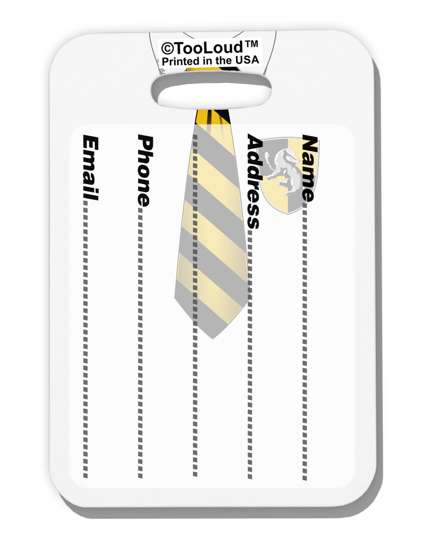 Wizard Uniform Yellow and Black AOP Luggage Tag Dual Sided All Over Print-Luggage Tag-TooLoud-White-One Size-Davson Sales