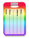 Horizontal Rainbow Gradient Luggage Tag Dual Sided All Over Print by-Luggage Tag-TooLoud-White-One Size-Davson Sales