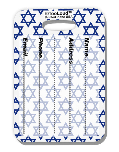 Stars of David Jewish Luggage Tag Dual Sided All Over Print by TooLoud-Luggage Tag-TooLoud-White-One Size-Davson Sales