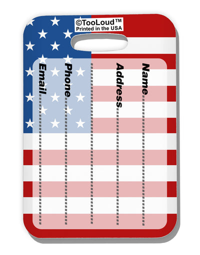 TooLoud USA Flag AOP Luggage Tag Dual Sided All Over Print-Luggage Tag-TooLoud-White-One Size-Davson Sales
