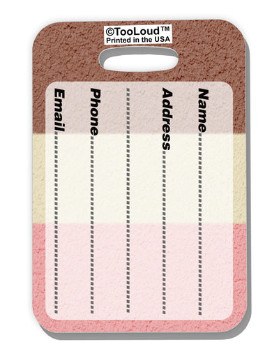 Horizontal Neapolitan Ice Cream Luggage Tag Dual Sided All Over Print by-Luggage Tag-TooLoud-White-One Size-Davson Sales