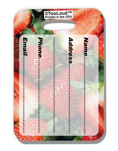 Strawberries All Over Luggage Tag Dual Sided All Over Print-Luggage Tag-TooLoud-White-One Size-Davson Sales