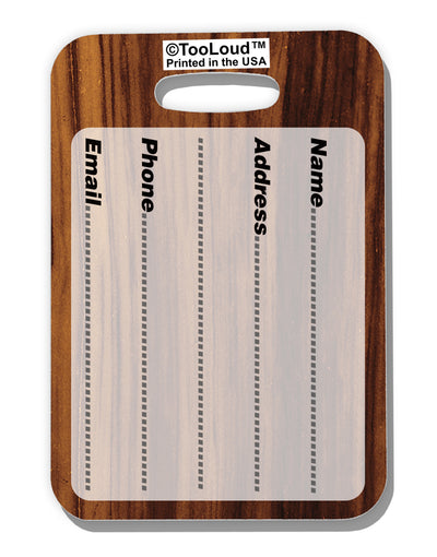 Medium Wood Look Luggage Tag Dual Sided All Over Print by-Luggage Tag-TooLoud-White-One Size-Davson Sales