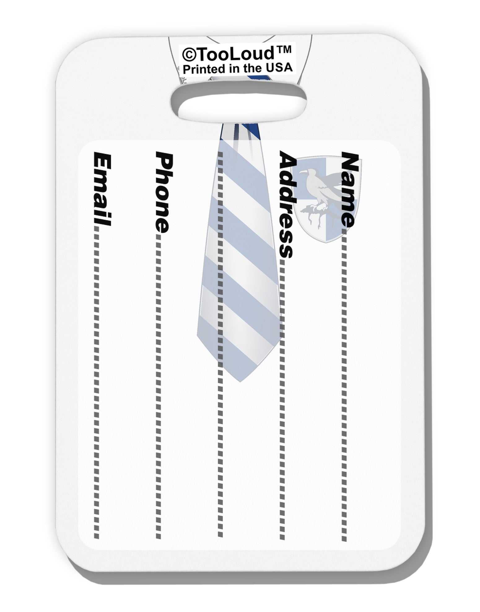 Wizard Uniform Blue and Silver AOP Luggage Tag Dual Sided All Over Print-Luggage Tag-TooLoud-White-One Size-Davson Sales