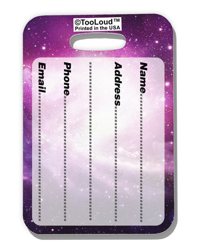 Purple Galaxy AOP Luggage Tag Dual Sided All Over Print-Luggage Tag-TooLoud-White-One Size-Davson Sales