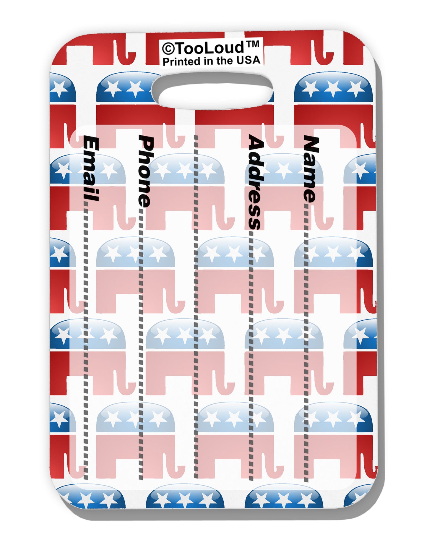 Republican Symbol All Over Luggage Tag Dual Sided All Over Print-Luggage Tag-TooLoud-White-One Size-Davson Sales