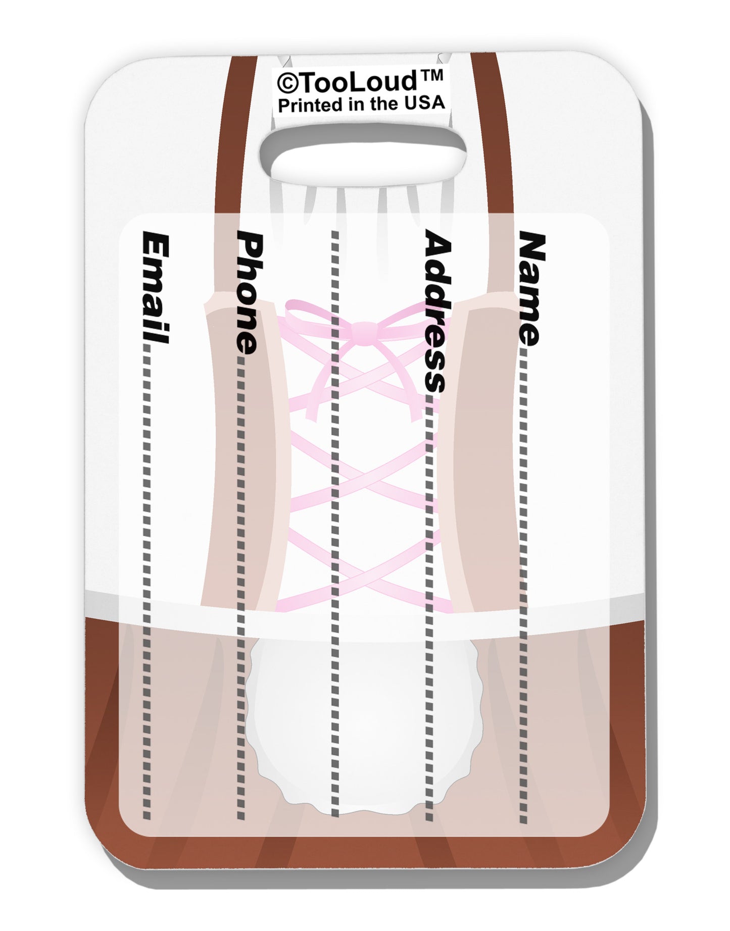 Dirndl Costume Brown Luggage Tag Dual Sided All Over Print-Luggage Tag-TooLoud-White-One Size-Davson Sales