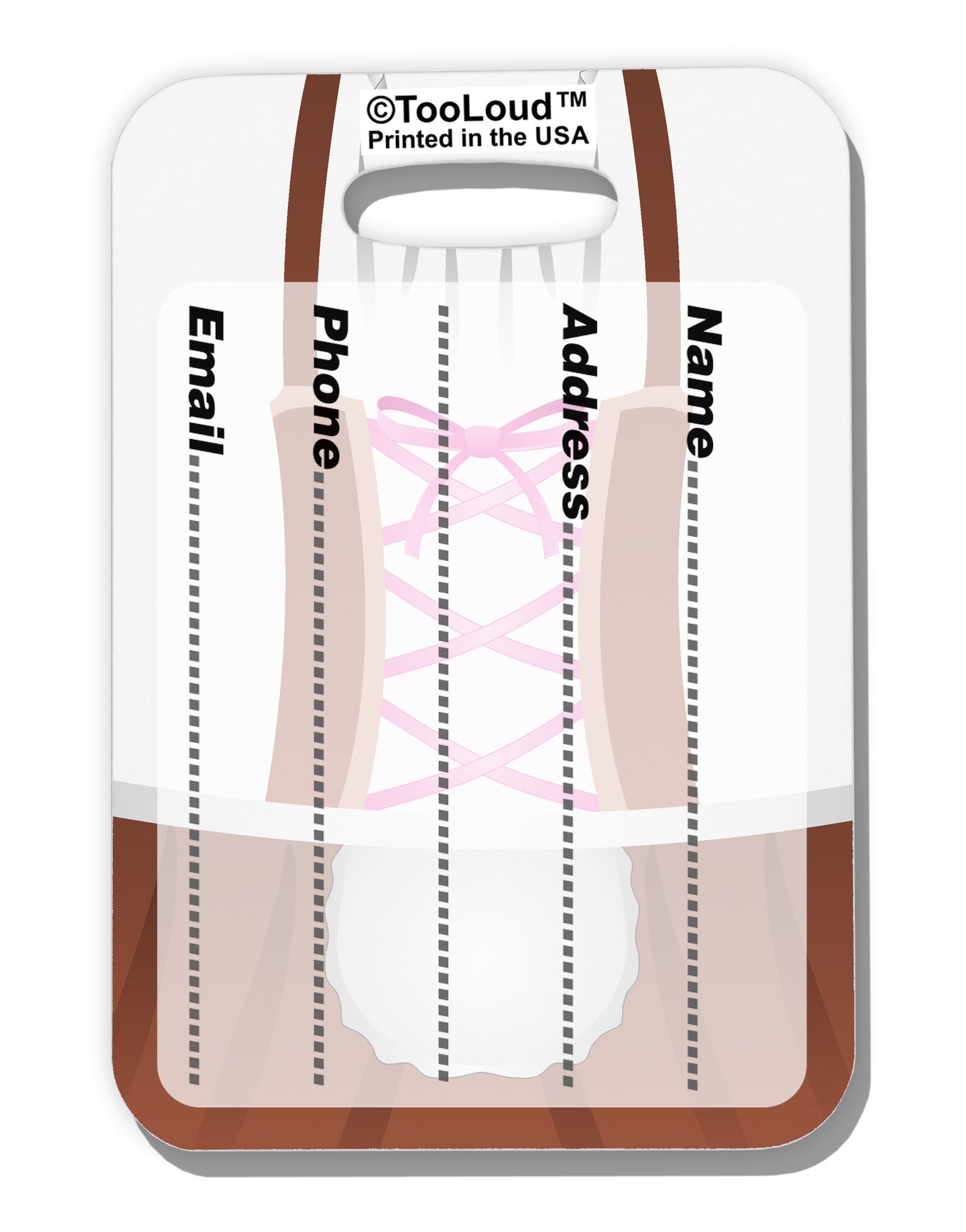 Dirndl Costume Brown Luggage Tag Dual Sided All Over Print-Luggage Tag-TooLoud-White-One Size-Davson Sales
