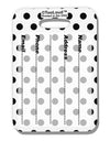 Black Polka Dots on White Luggage Tag Dual Sided All Over Print by TooLoud-Luggage Tag-TooLoud-White-One Size-Davson Sales