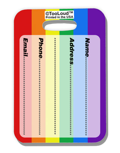 Rainbow Vertical Gay Pride Flag Luggage Tag Dual Sided All Over Print by-Luggage Tag-TooLoud-White-One Size-Davson Sales