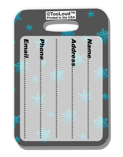 Snowflakes AOP Luggage Tag Dual Sided All Over Print-Luggage Tag-TooLoud-White-One Size-Davson Sales