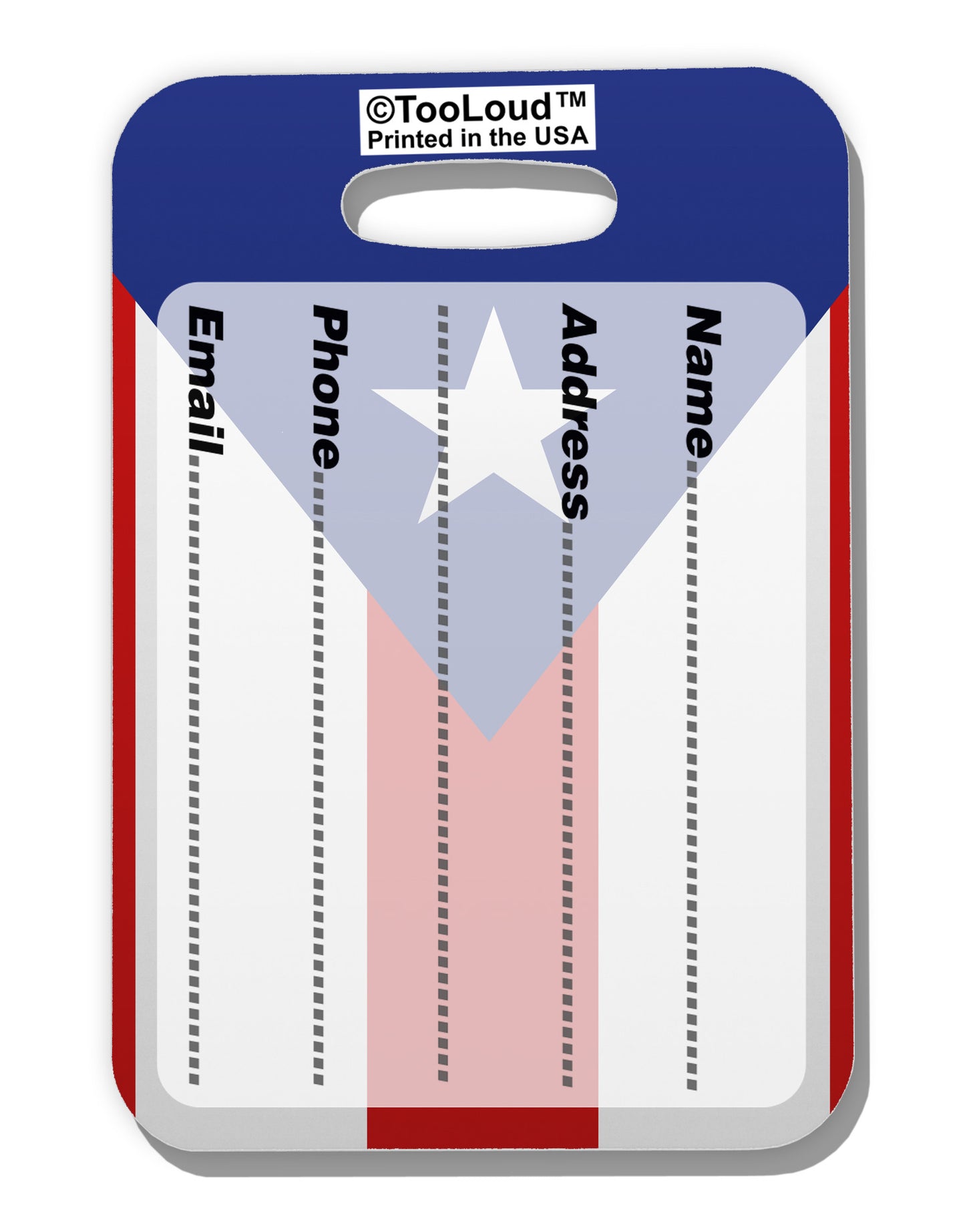 Puerto Rico Flag AOP Luggage Tag Dual Sided All Over Print-Luggage Tag-TooLoud-White-One Size-Davson Sales