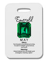 Birthstone Emerald Thick Plastic Luggage Tag-Luggage Tag-TooLoud-One Size-Davson Sales