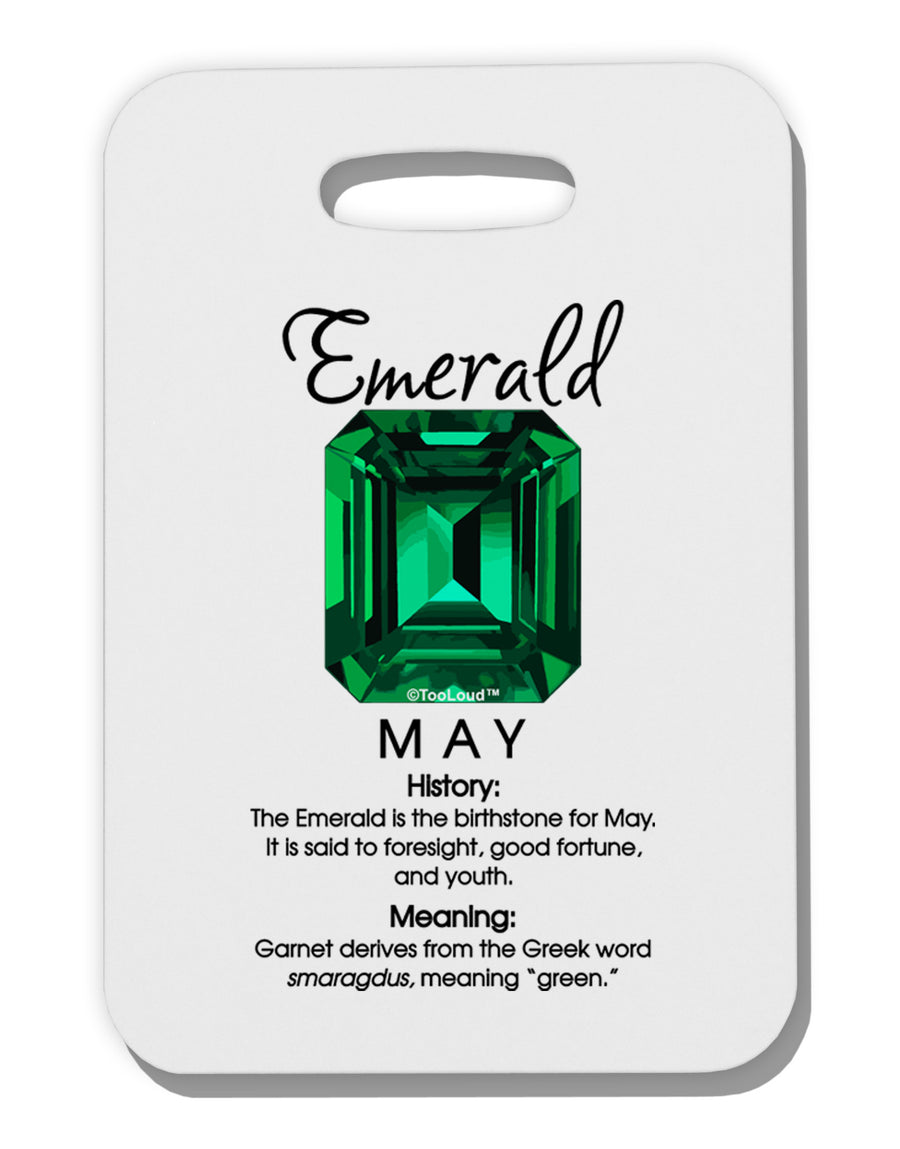 Birthstone Emerald Thick Plastic Luggage Tag-Luggage Tag-TooLoud-One Size-Davson Sales