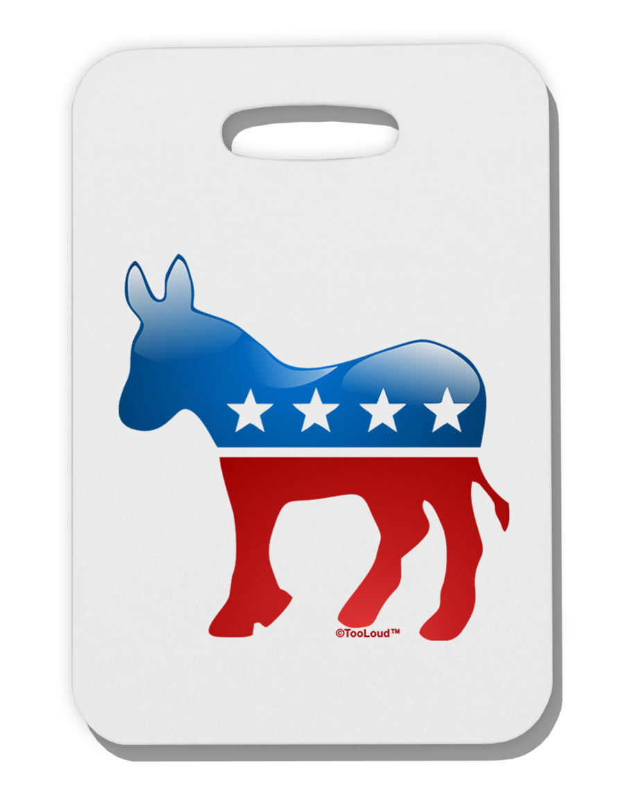 Democrat Bubble Symbol Thick Plastic Luggage Tag-Luggage Tag-TooLoud-White-One Size-Davson Sales