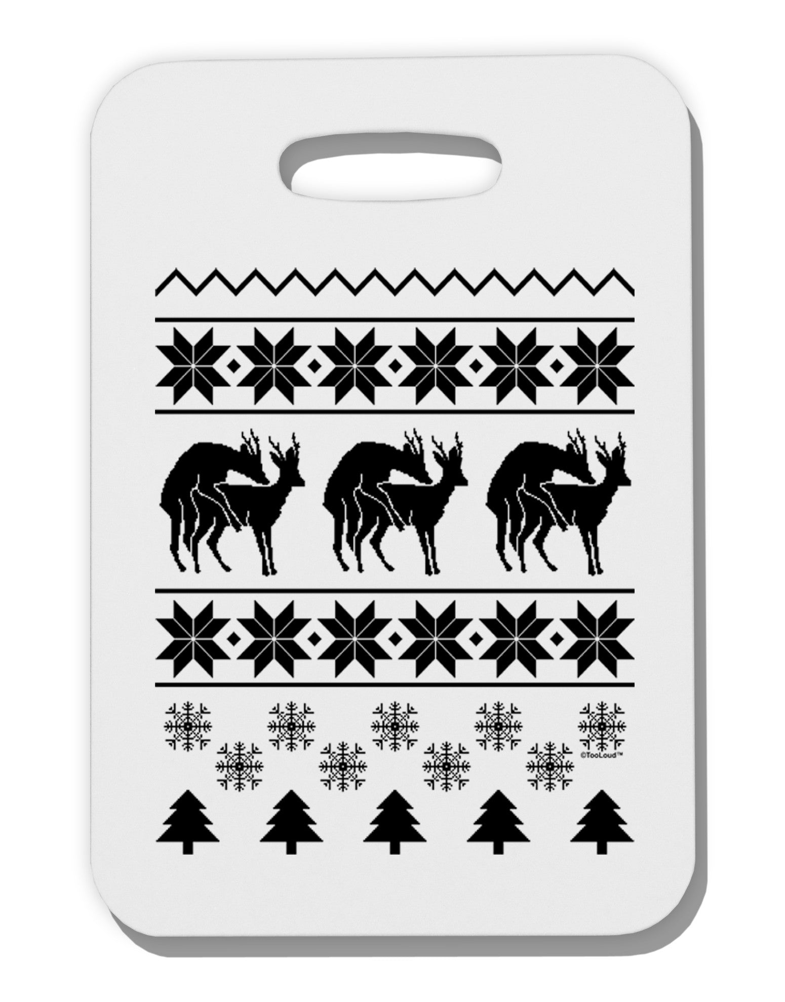 Humping Gay Reindeer Thick Plastic Luggage Tag-Luggage Tag-TooLoud-White-One Size-Davson Sales