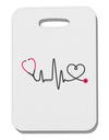 Stethoscope Heartbeat Thick Plastic Luggage Tag-Luggage Tag-TooLoud-White-One Size-Davson Sales