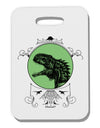 Jurassic Dinosaur Face Thick Plastic Luggage Tag by TooLoud-Luggage Tag-TooLoud-White-One Size-Davson Sales