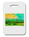 Mountain Sunset Watercolor Thick Plastic Luggage Tag-Luggage Tag-TooLoud-White-One Size-Davson Sales