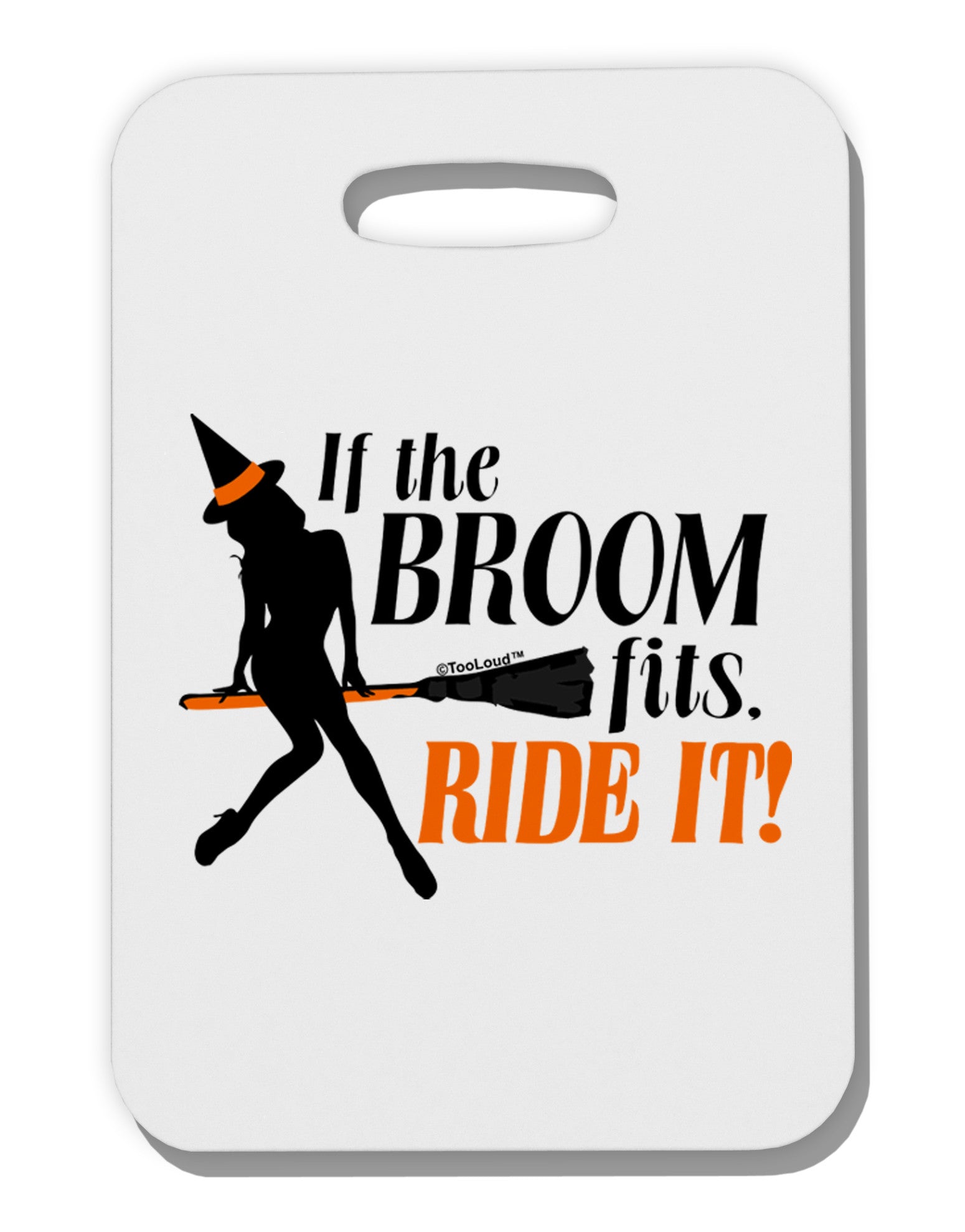 Ride It Orange Thick Plastic Luggage Tag-Luggage Tag-TooLoud-White-One Size-Davson Sales