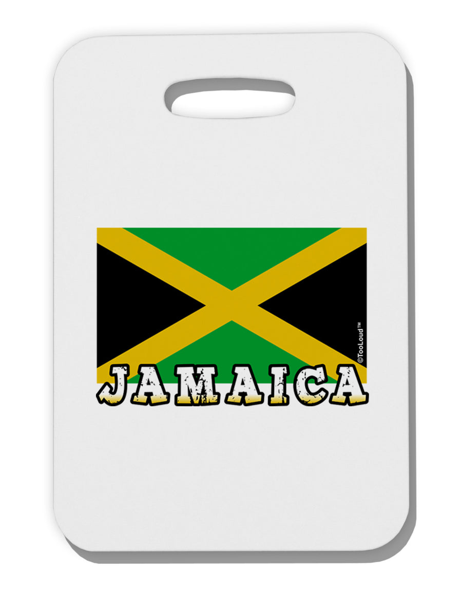 Jamaica Flag Thick Plastic Luggage Tag-Luggage Tag-TooLoud-White-One Size-Davson Sales