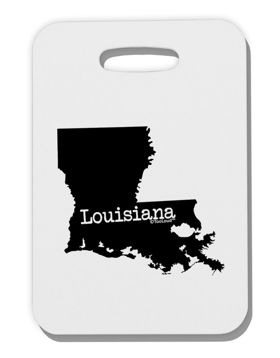 Louisiana - United States Shape Thick Plastic Luggage Tag-Luggage Tag-TooLoud-White-One Size-Davson Sales