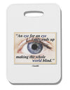 Eye For An Eye Gandhi Thick Plastic Luggage Tag by TooLoud-Luggage Tag-TooLoud-White-One Size-Davson Sales