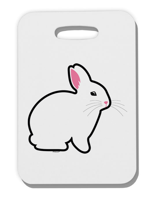 Cute Bunny Rabbit Easter Thick Plastic Luggage Tag-Luggage Tag-TooLoud-White-One Size-Davson Sales