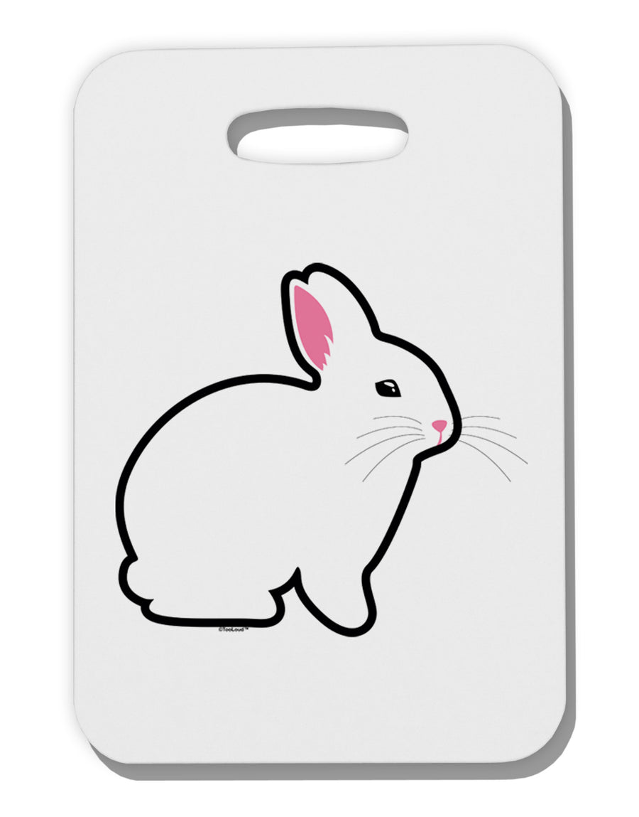 Cute Bunny Rabbit Easter Thick Plastic Luggage Tag-Luggage Tag-TooLoud-White-One Size-Davson Sales