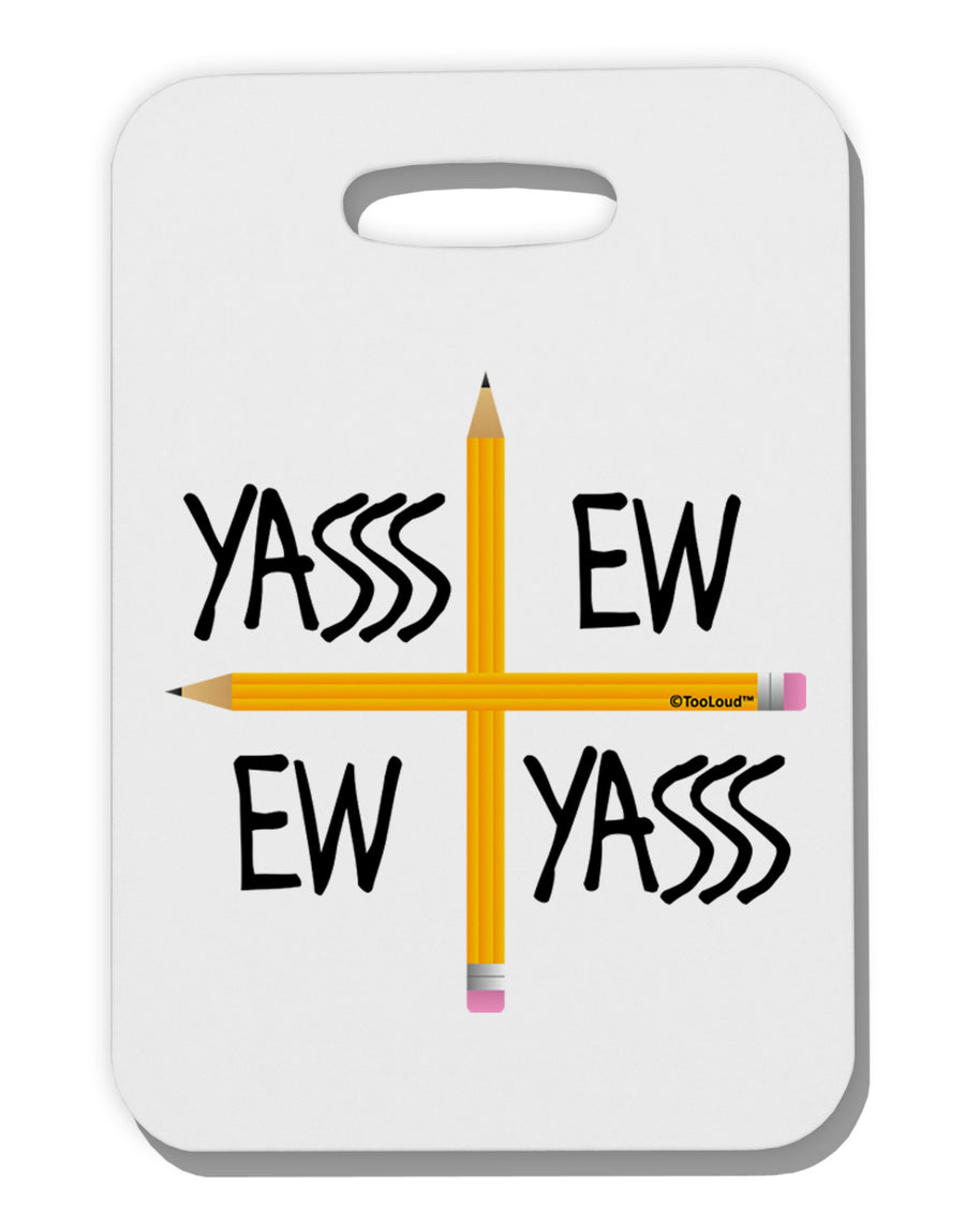 Charlie Charlie Challenge - Funny Thick Plastic Luggage Tag-Luggage Tag-TooLoud-White-One Size-Davson Sales