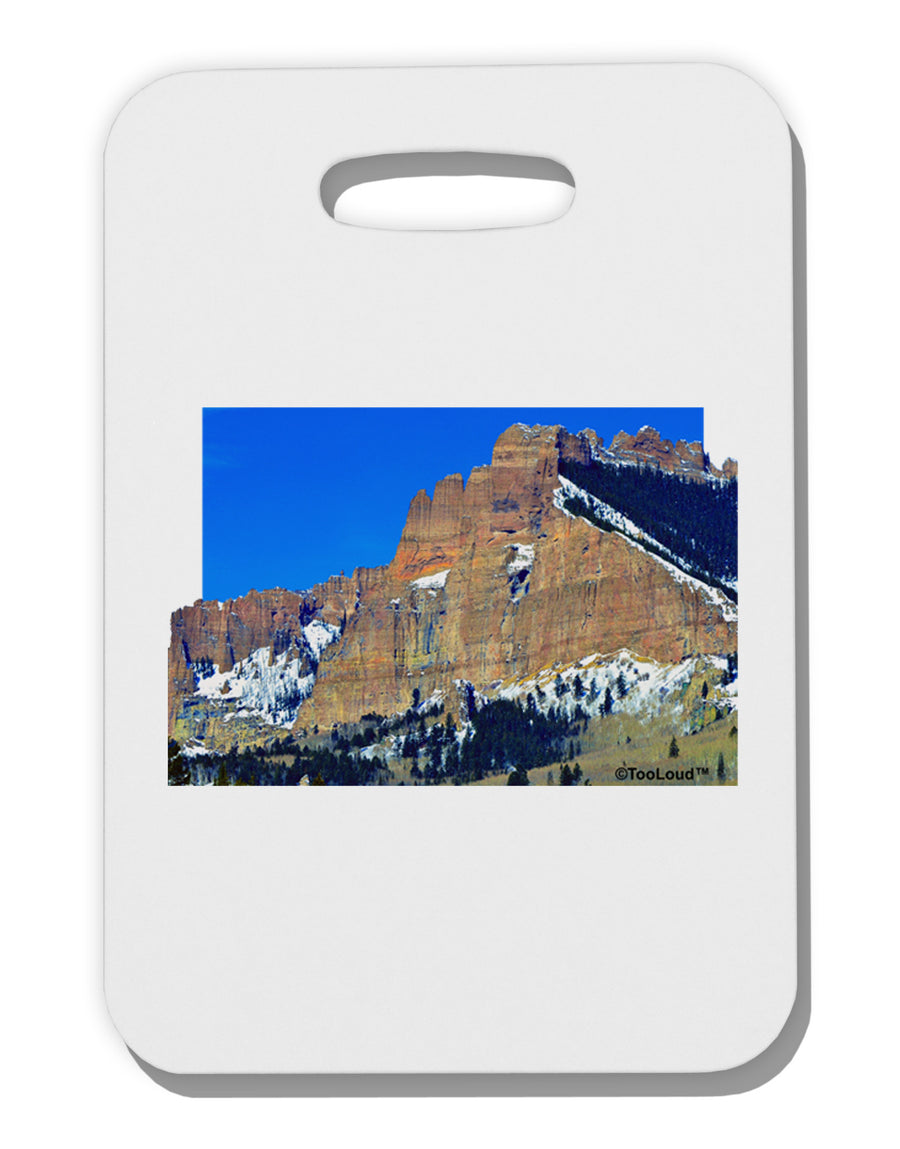 Colorado Snowy Mountains Cutout Thick Plastic Luggage Tag-Luggage Tag-TooLoud-White-One Size-Davson Sales