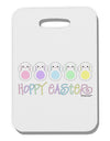 Cute Pastel Bunnies - Hoppy Easter Thick Plastic Luggage Tag by TooLoud-Luggage Tag-TooLoud-White-One Size-Davson Sales