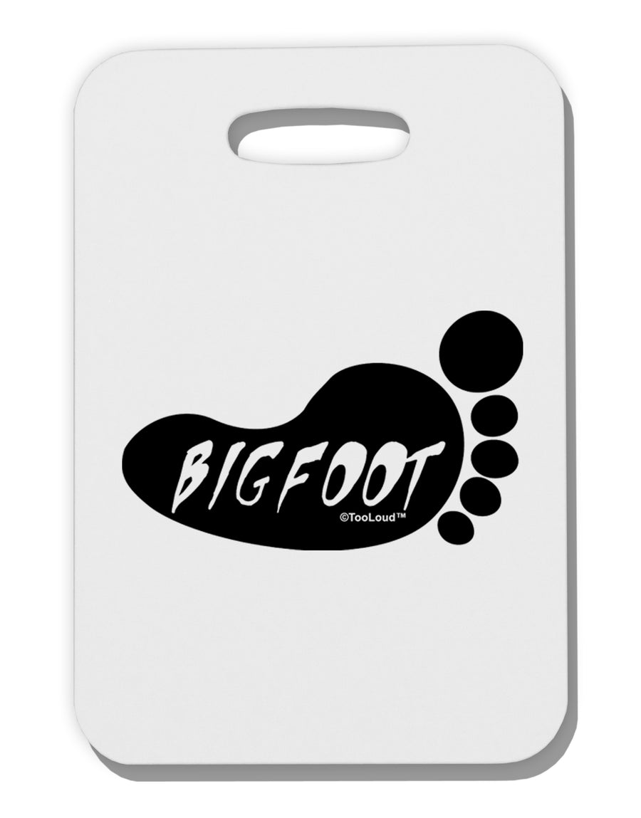 Bigfoot Thick Plastic Luggage Tag by TooLoud-Luggage Tag-TooLoud-White-One Size-Davson Sales