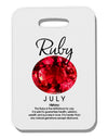 Birthstone Ruby Thick Plastic Luggage Tag-Luggage Tag-TooLoud-One Size-Davson Sales