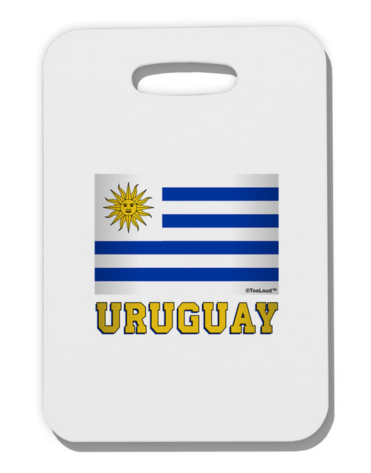 TooLoud Uruguay Flag Thick Plastic Luggage Tag-Luggage Tag-TooLoud-One Size-Davson Sales