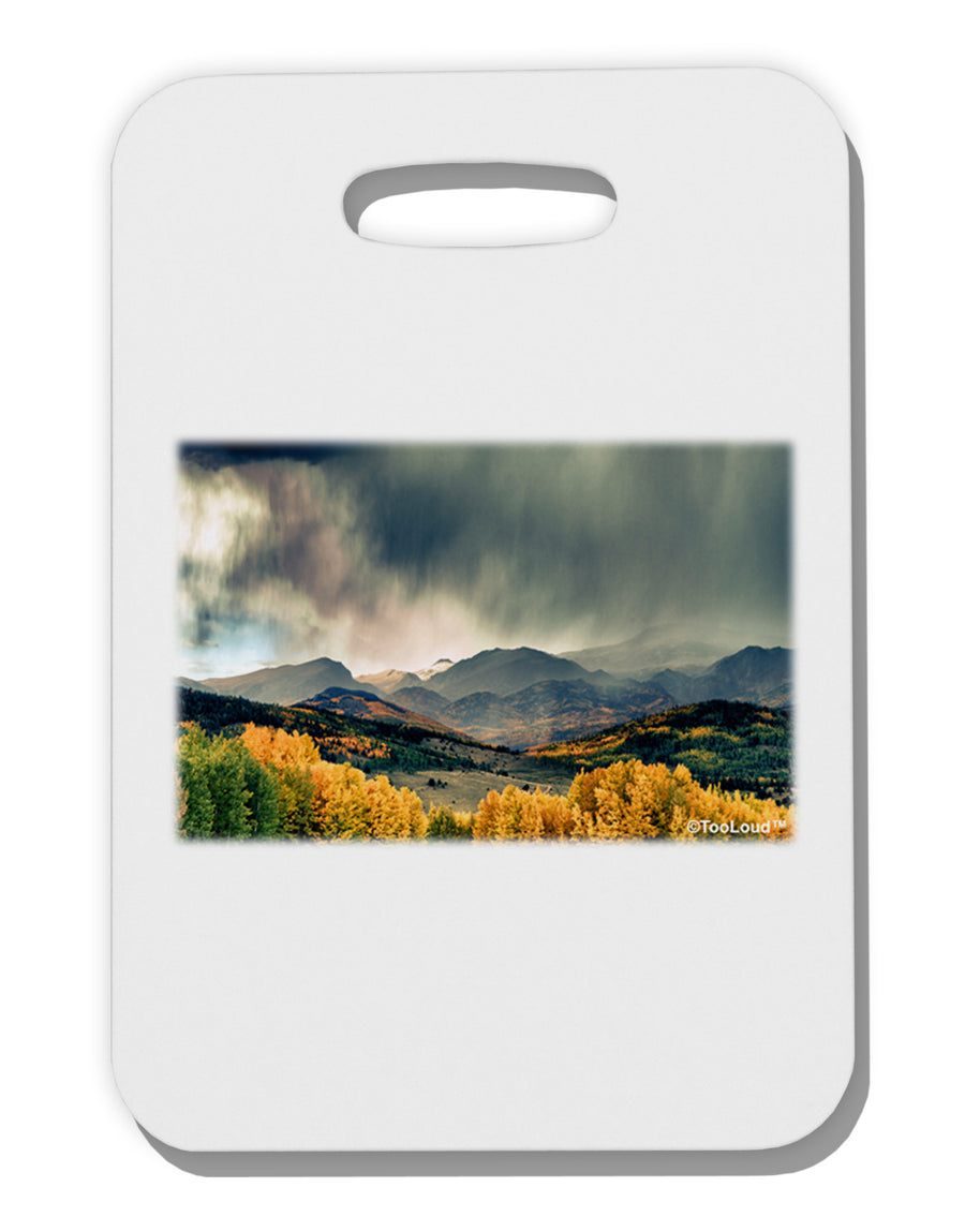 Colorado Mountain Scene Photo Thick Plastic Luggage Tag-Luggage Tag-TooLoud-White-One Size-Davson Sales