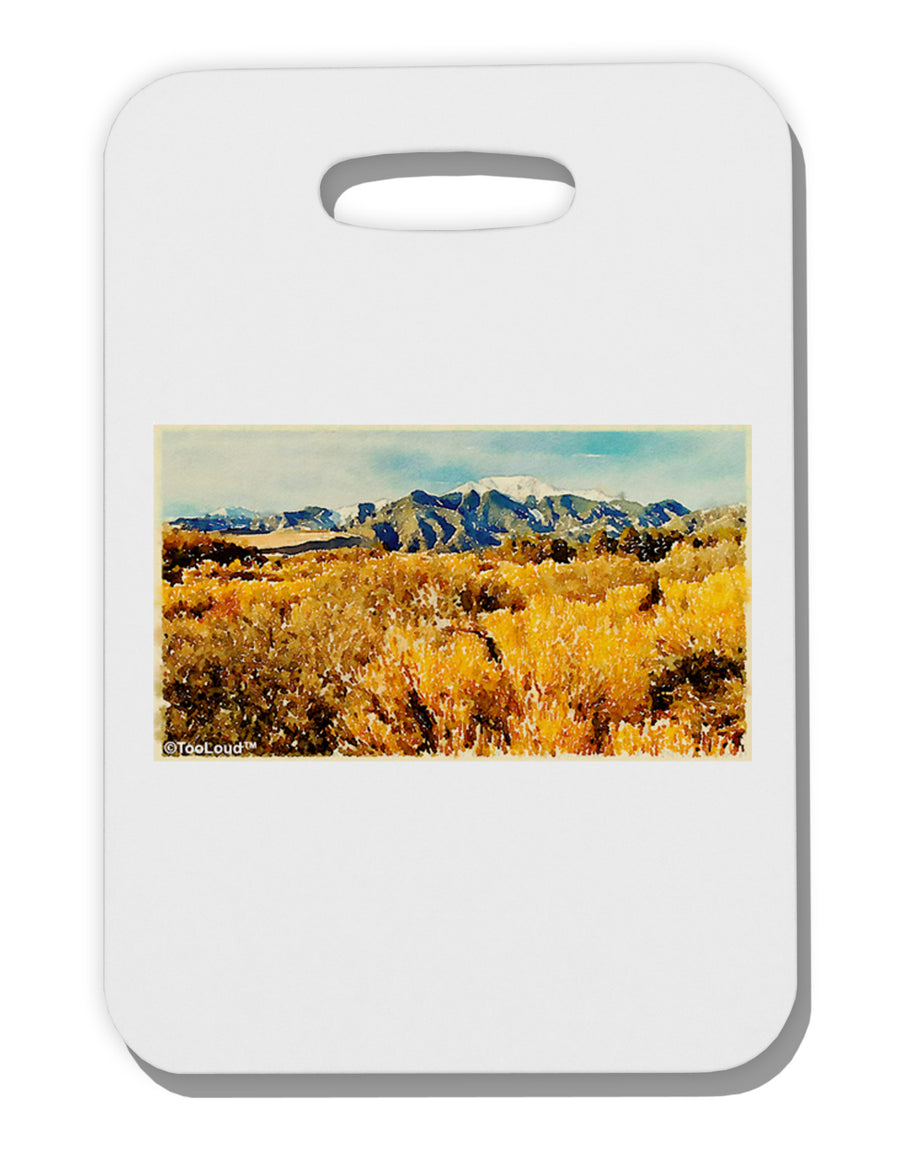 Mountain Forest Park Watercolor Thick Plastic Luggage Tag-Luggage Tag-TooLoud-White-One Size-Davson Sales