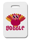 Cute Gobble Turkey Pink Thick Plastic Luggage Tag-Luggage Tag-TooLoud-White-One Size-Davson Sales